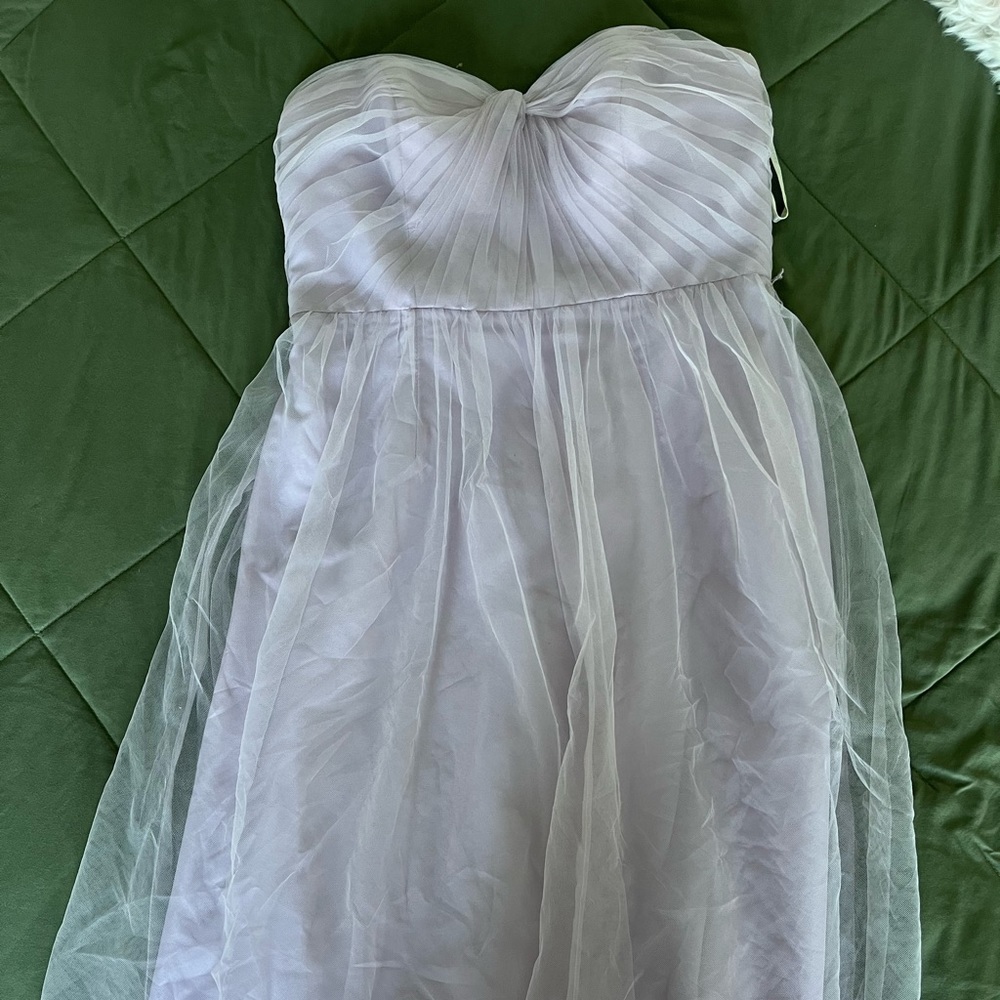 Light purple David’s bridal bridesmaid dress